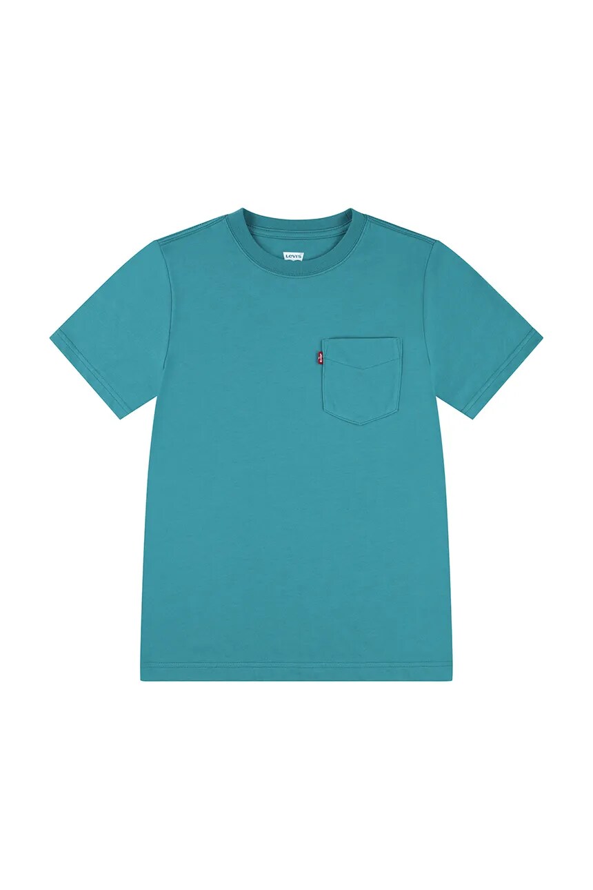

Футболка из хлопка для детей SUNSET POCKET TEE Levi'S, бирюзовый