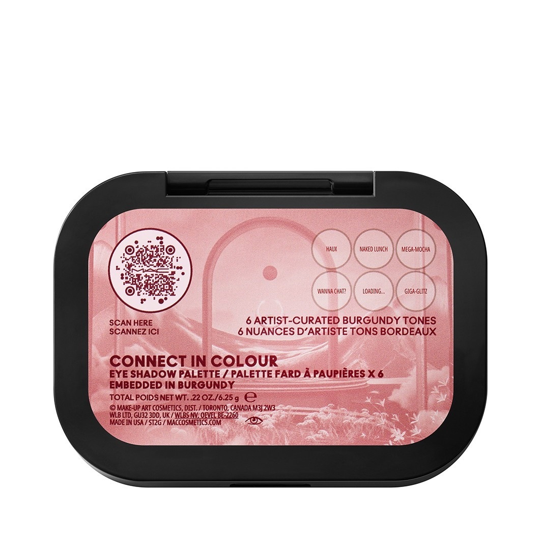 Тени для век connect in eyeshadow palette Mac, embedded in burgundy, вес 6.25 гр. — фото 3