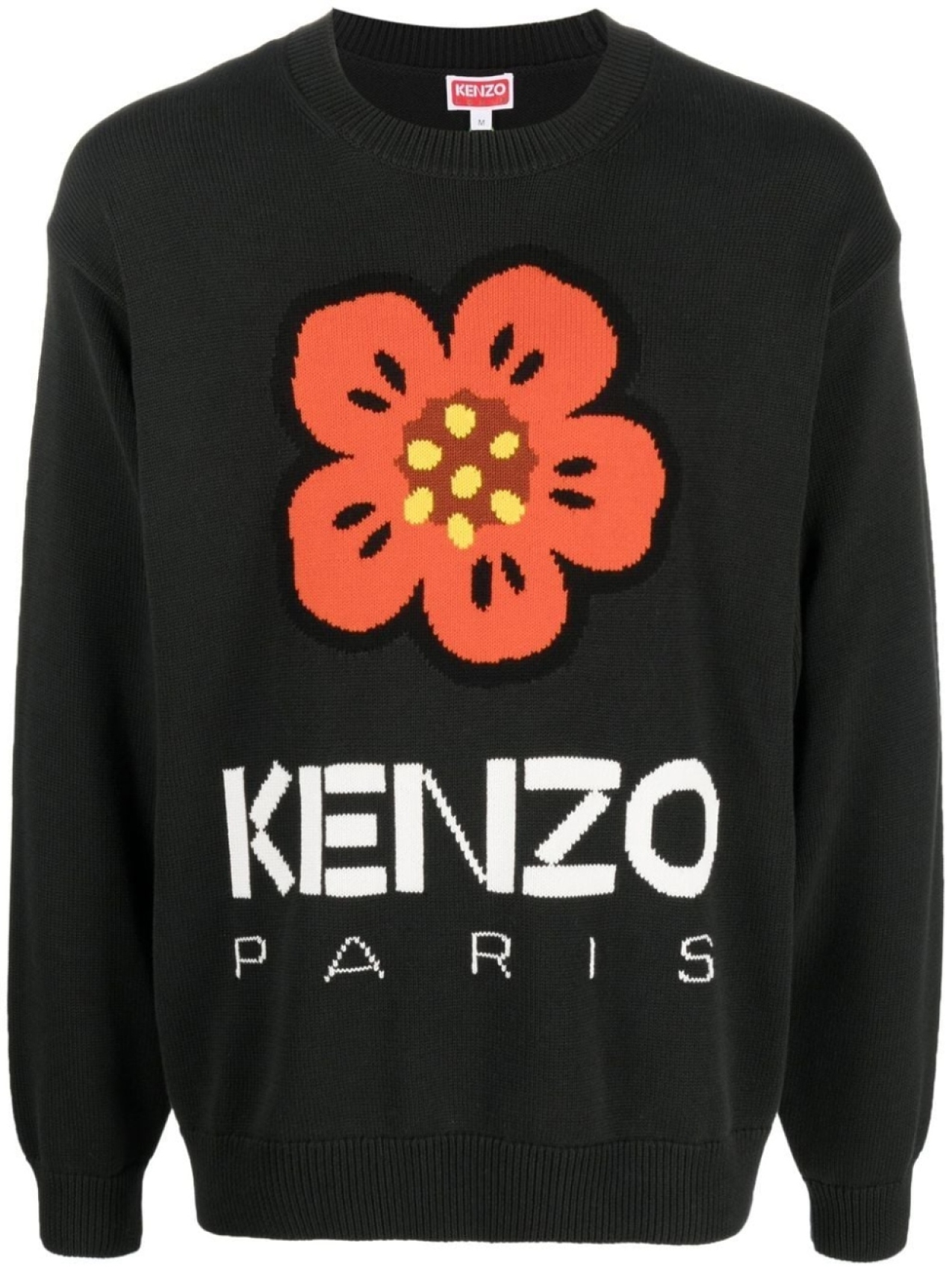 

Kenzo джемпер Boke Flower вязки интарсия, черный