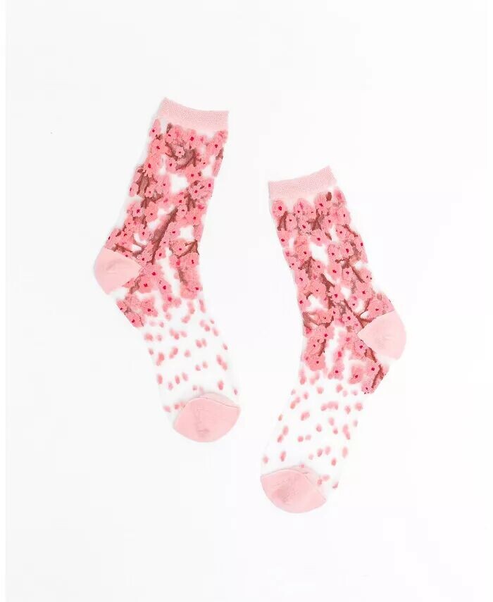 

Женские прозрачные носки с цветком вишни Sock Candy, мультиколор