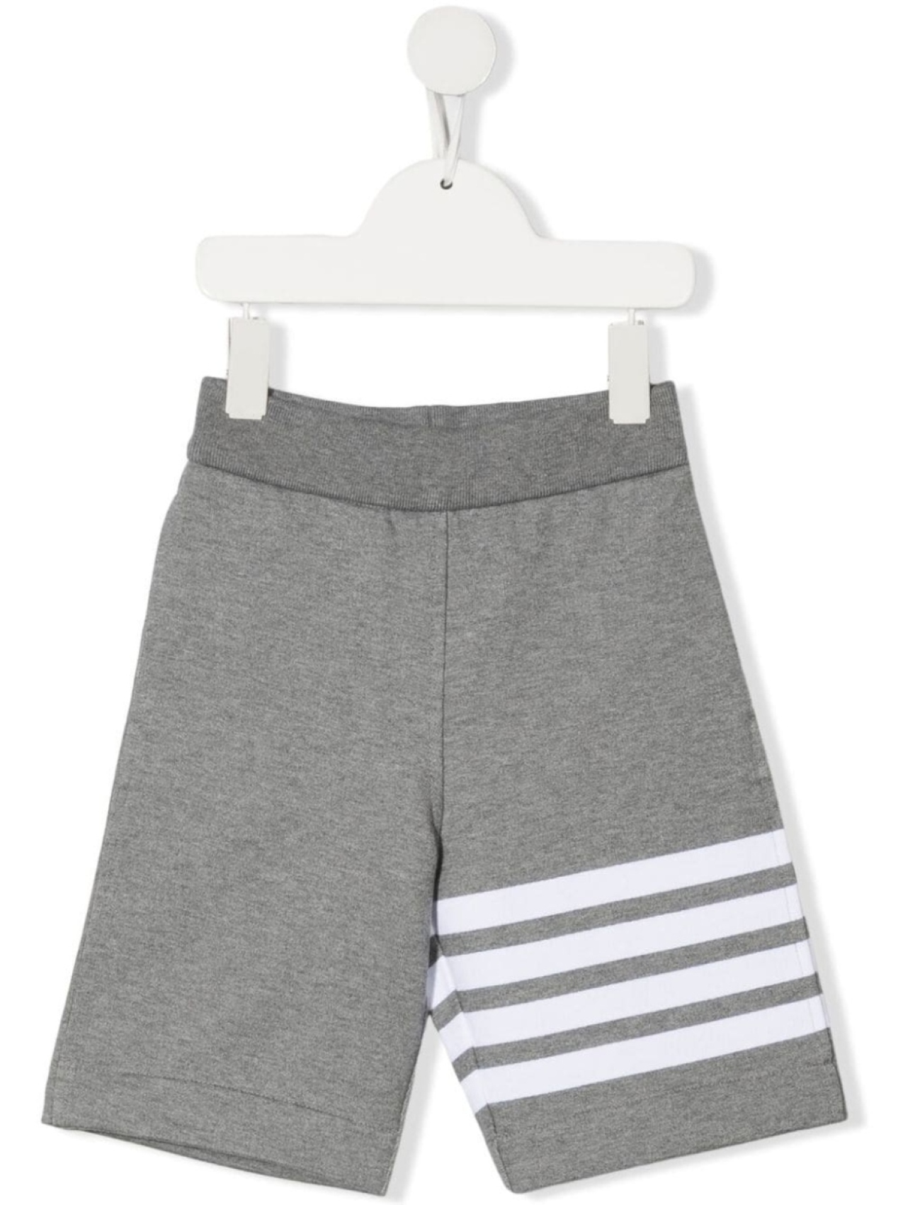 

Thom Browne Kids спортивные шорты из джерси с полосками 4-Bar, серый