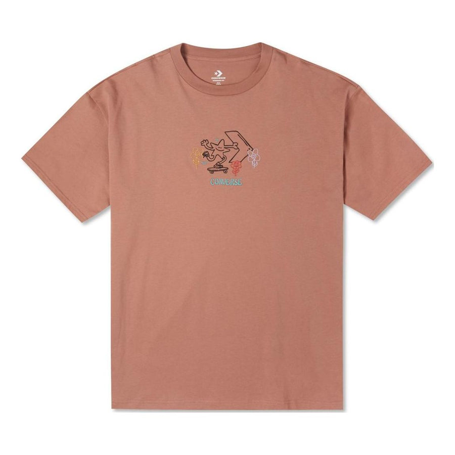 

Футболка Converse Pushing Along T-Shirt 'Mineral Clay', коричневый