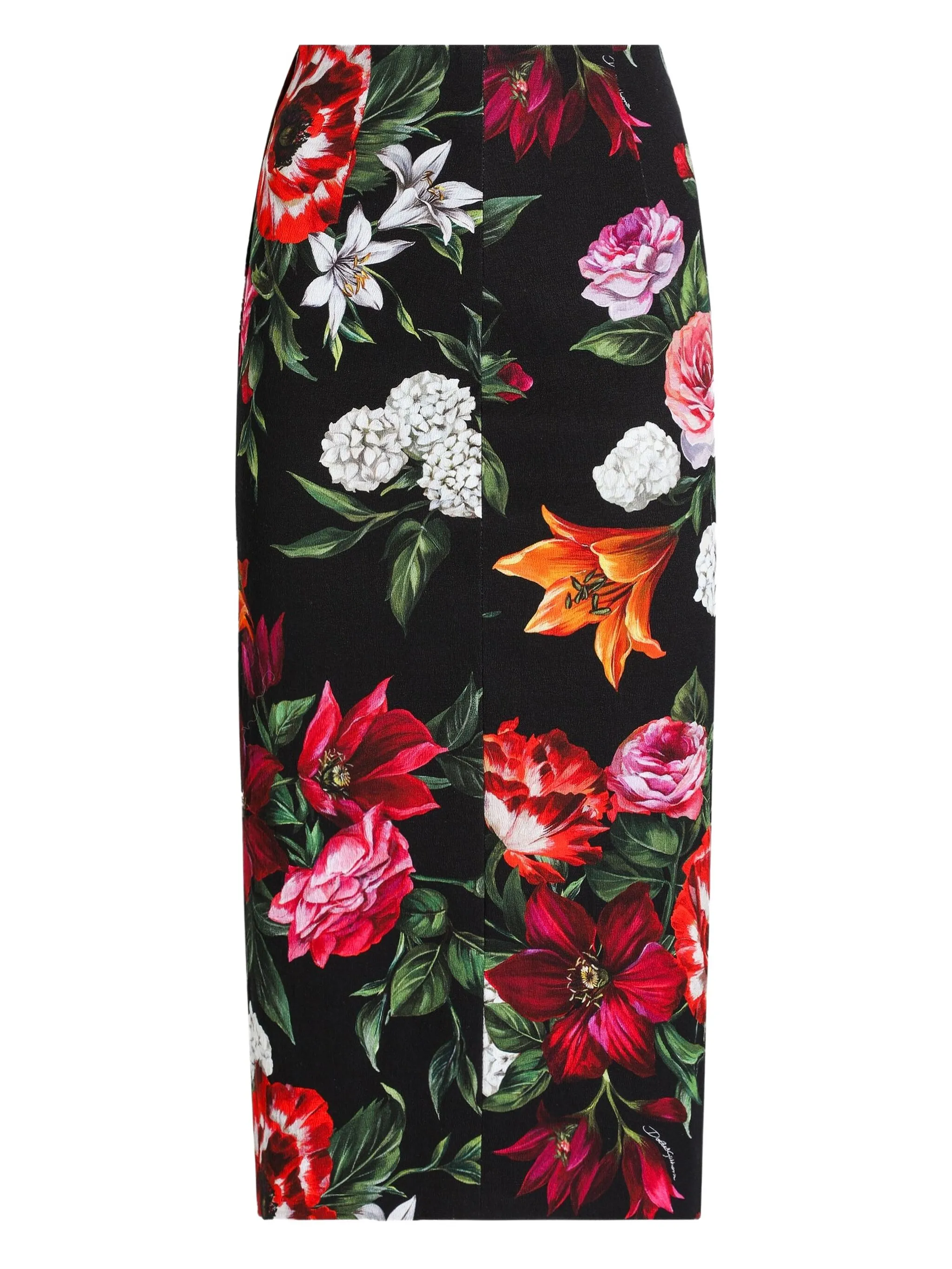 

Юбка миди с принтом Anemone Dolce & Gabbana, черный