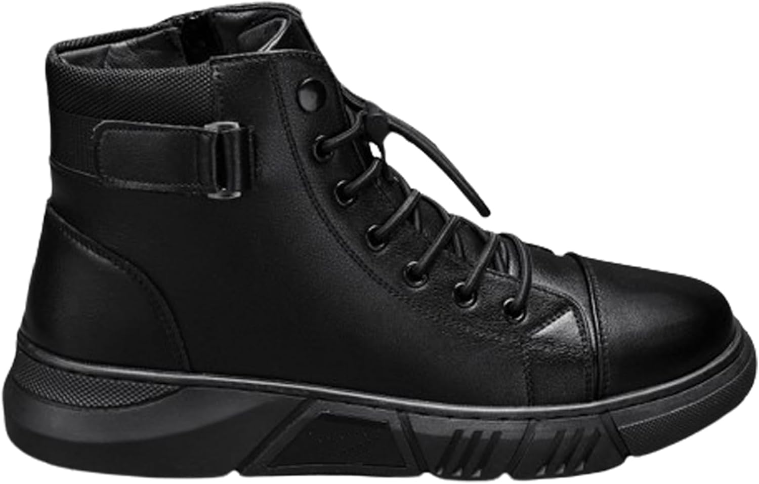 

Мужские ботинки, военные ботинки, кожаные ботинки, черные ботинки, средние походные ботинки с противоскользящей подошвой Generic