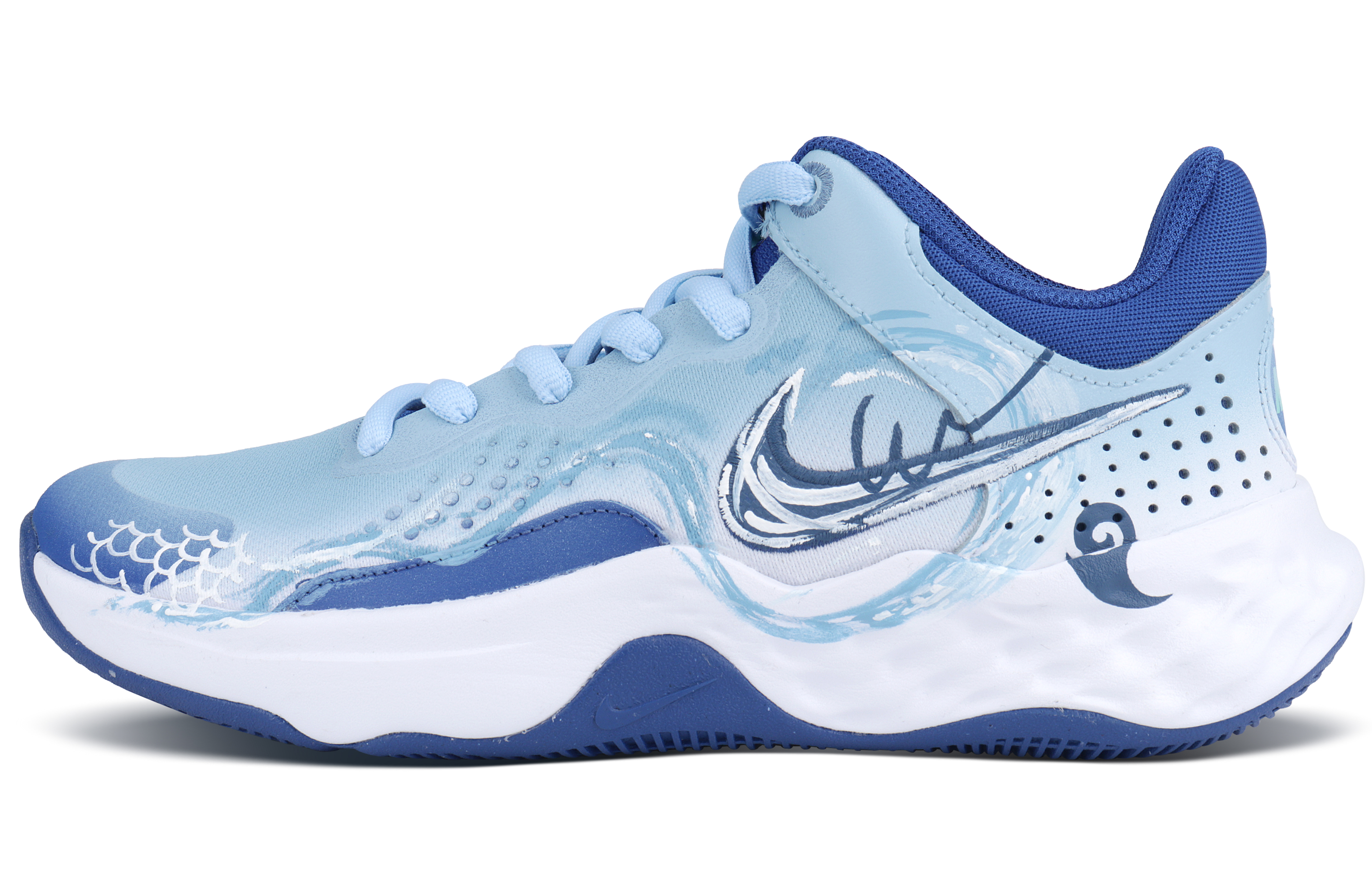 

Nike Баскетбольные кроссовки Fly By Mid 3 Mid Top мужские светло-синие