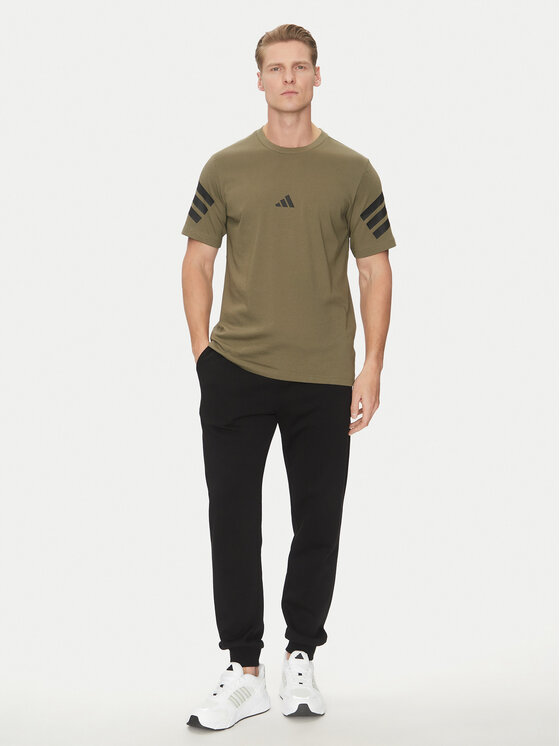Футболка обычного кроя Future Icons 3-Stripes JD4876 Adidas, зеленый — фото 2