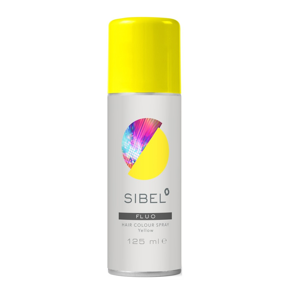 

Желтый лак для волос hair colour spray fluo/metal, yellow Sibel, 125 мл