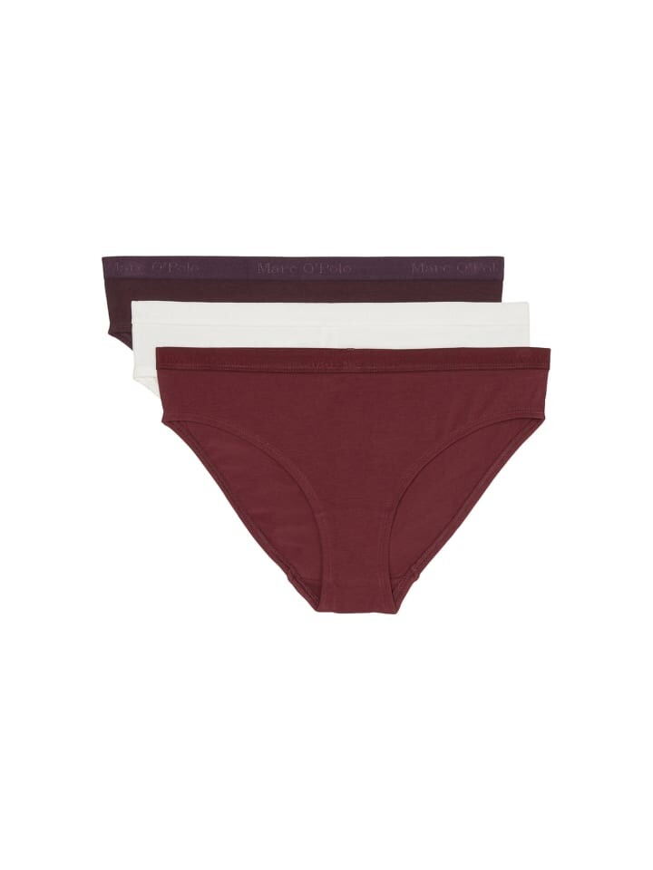 

Трусы Marc O'Polo Minislip Essentials, цвет white cotton, plum, deep ruby