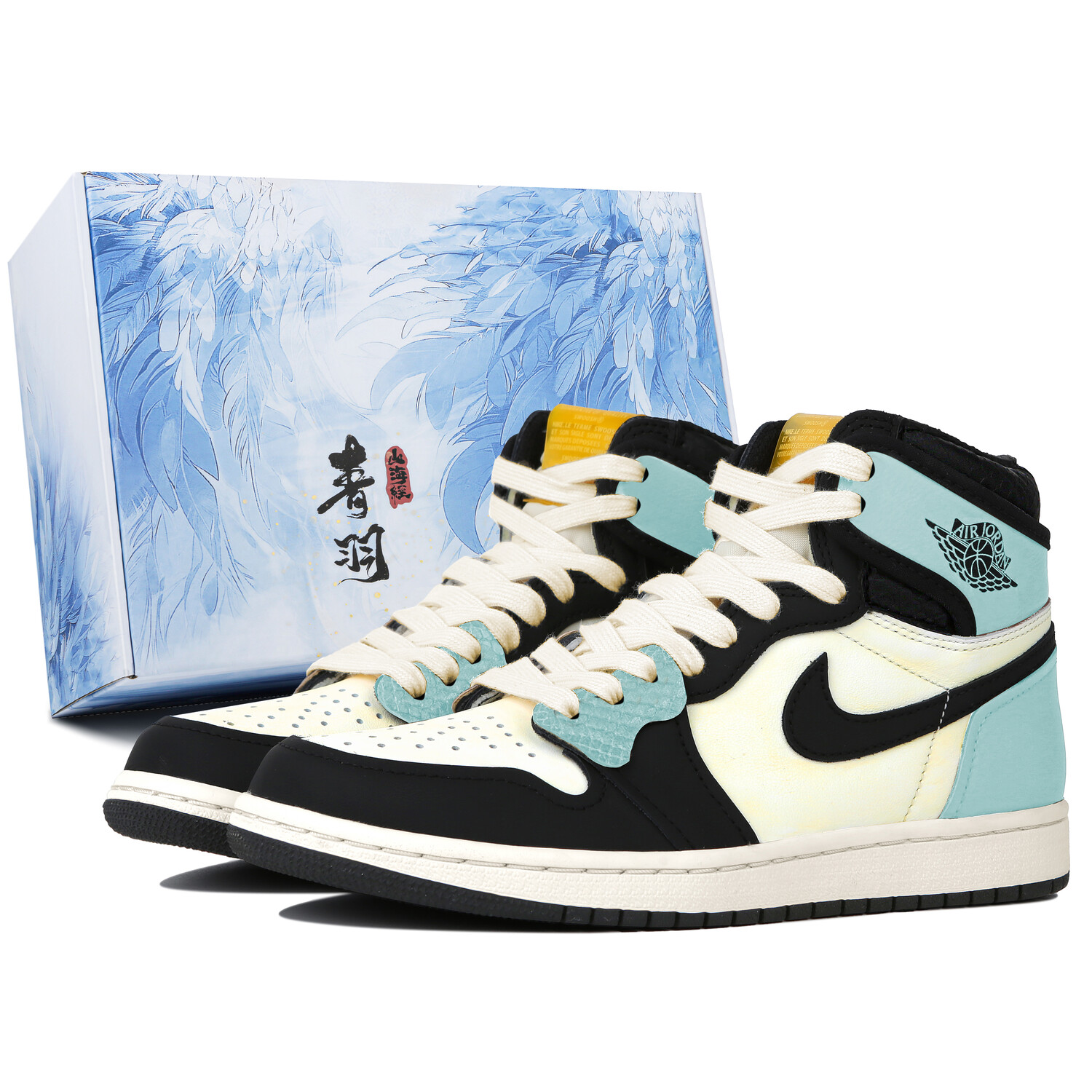 

Баскетбольные кроссовки Air 1 Vintage Unisex High-Top Black/Cyan Jordan
