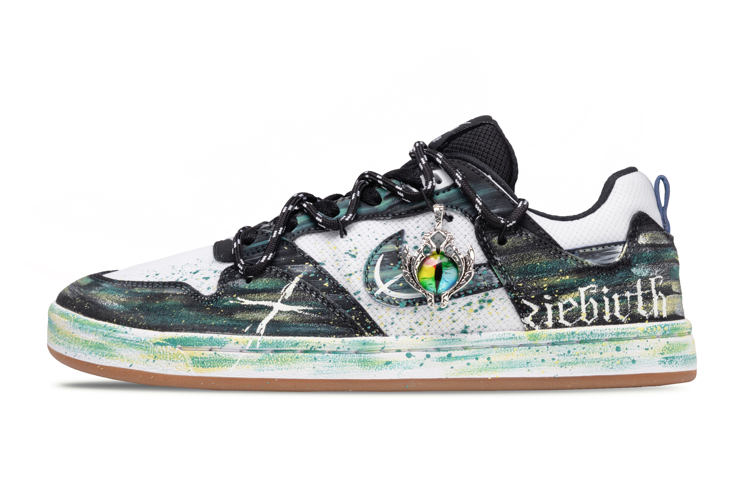 

Nike Кроссовки для скейтбординга SB Alleyoop Ripple Slip Resistant Abrasion Resistant низкие детские черные green