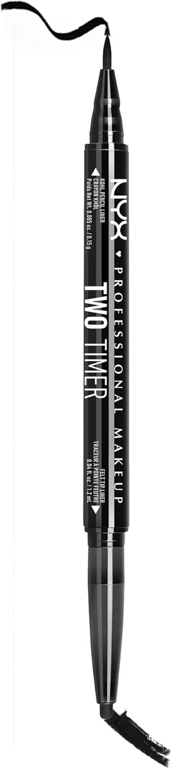 Подводка для глаз двухсторонняя Nyx Professional Makeup Color Black — фото 2