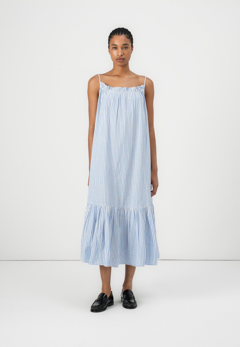 

Платье макси SEERSUCKER LONG STRAPPY DRESS Tommy Hilfiger, синий
