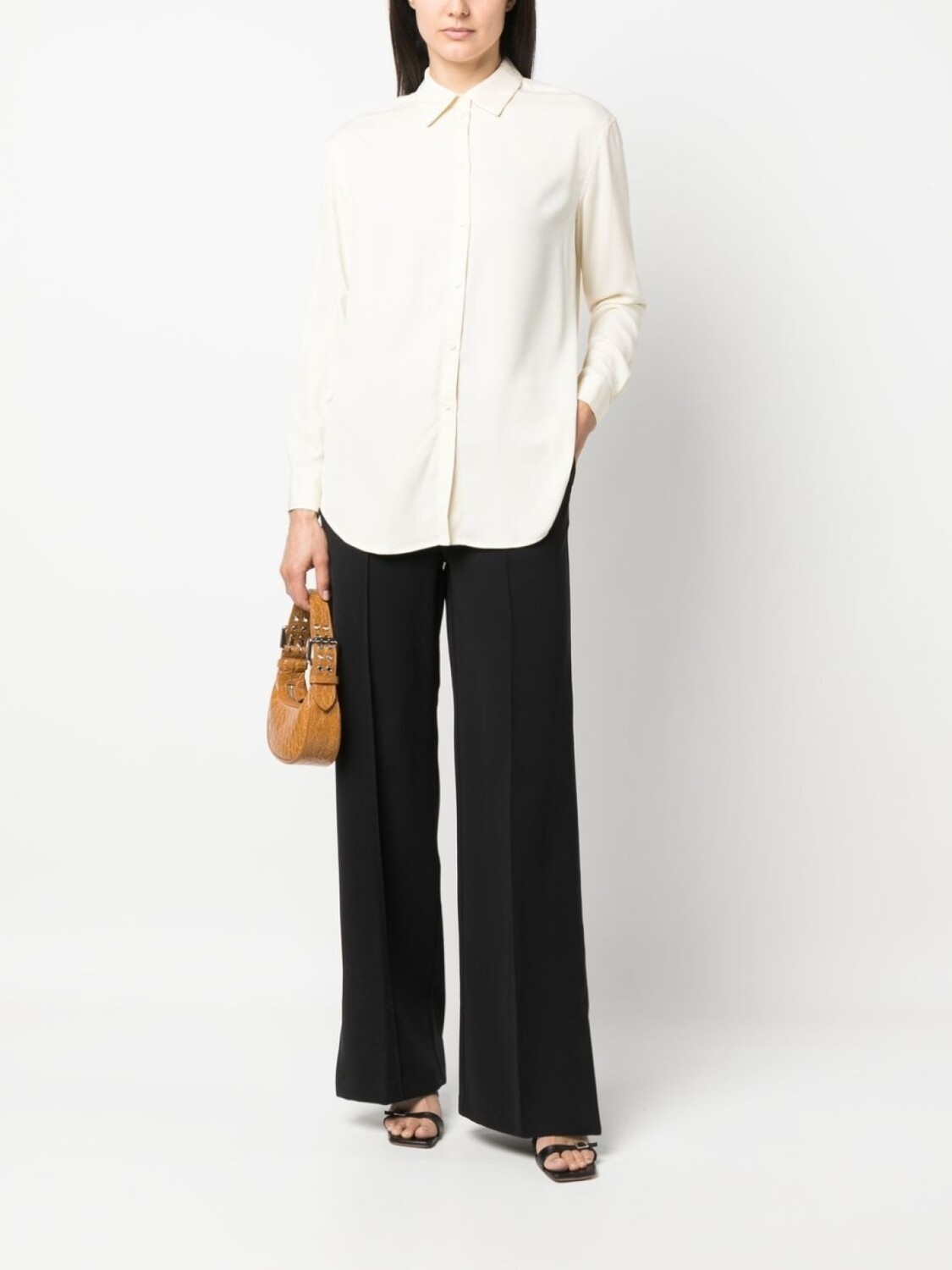 Calvin Klein прямые брюки с завышенной талией, черный — фото 2