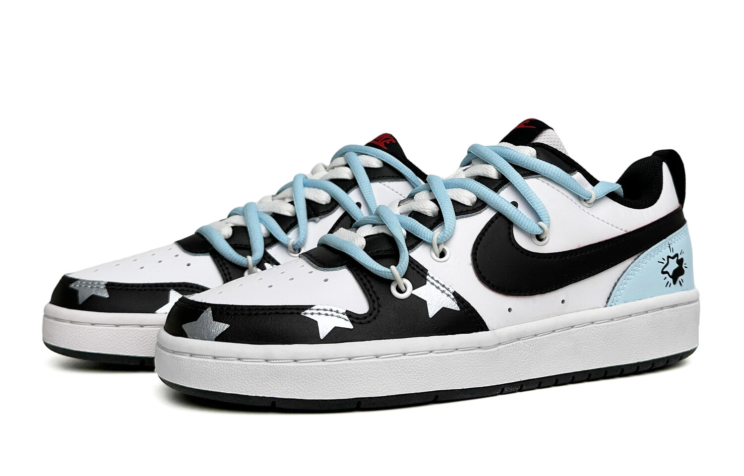 

Кроссовки Nike Court Borough Skateboard Shoes Women's Low-Top Blue Black