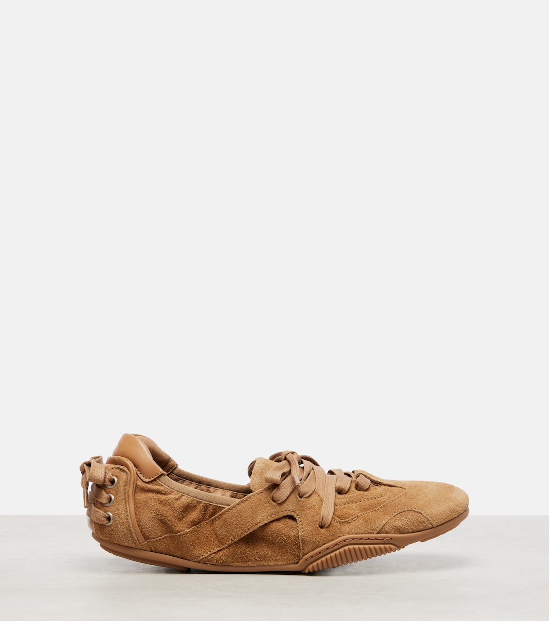 Кроссовки из замши с кожаными вставками Acne Studios, Sand Beige — фото 4
