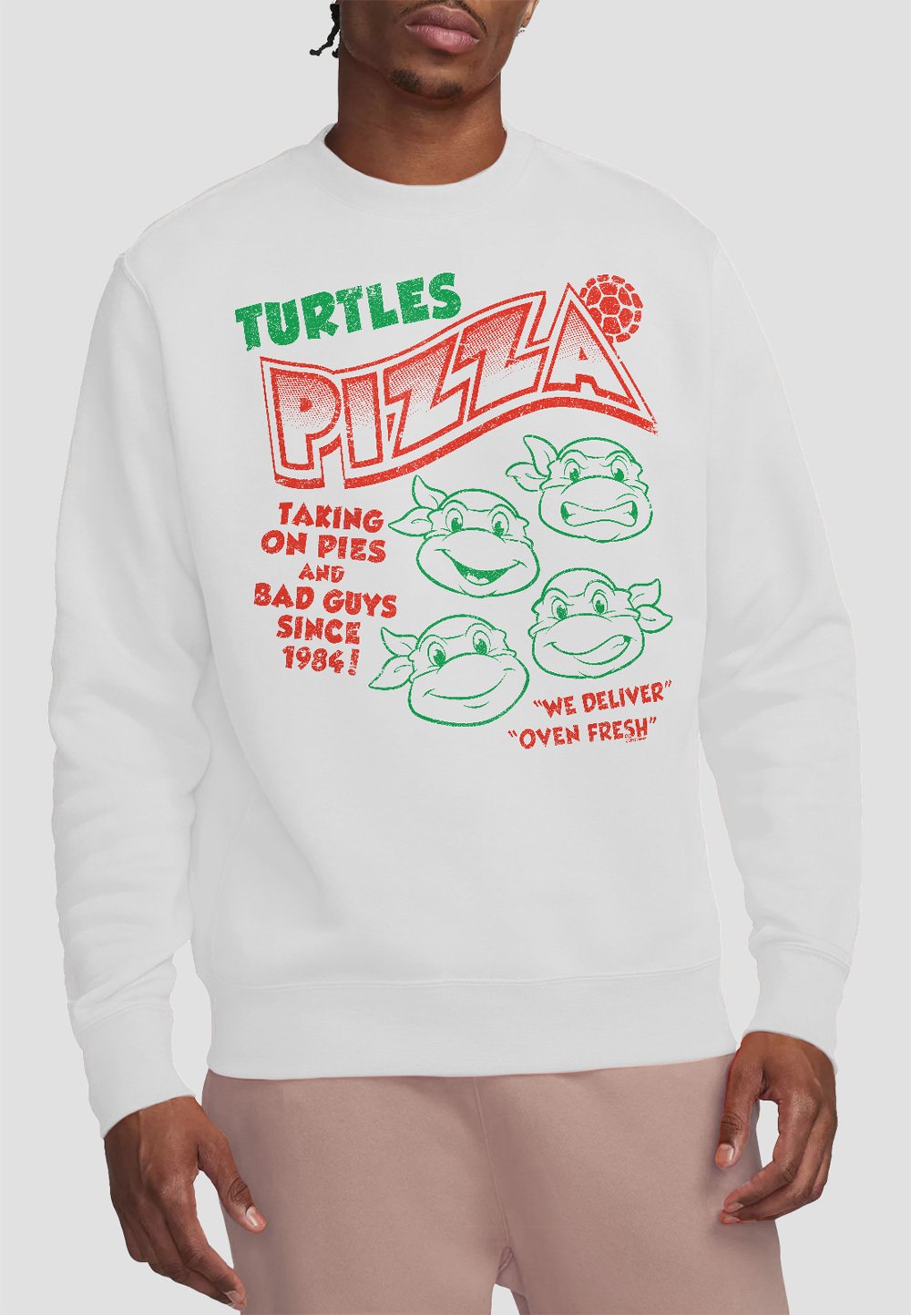 

Толстовка TEENAGE MUTANT NINJA TURTLES TURTLES PIZZA Cotton Soul, белый