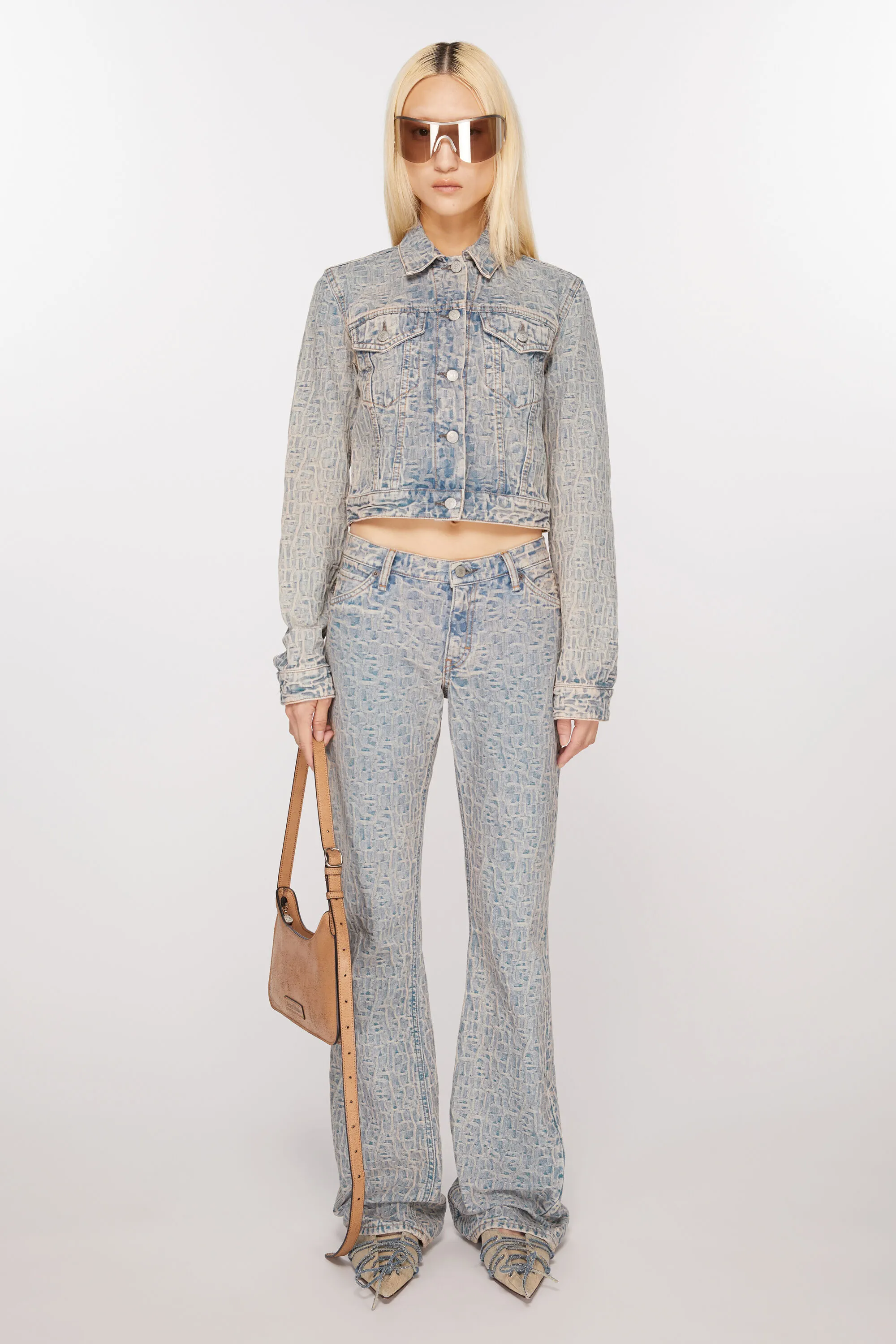 

Джинсовая куртка Monogram - Приталенный крой Acne Studios, голубовато-бежевый