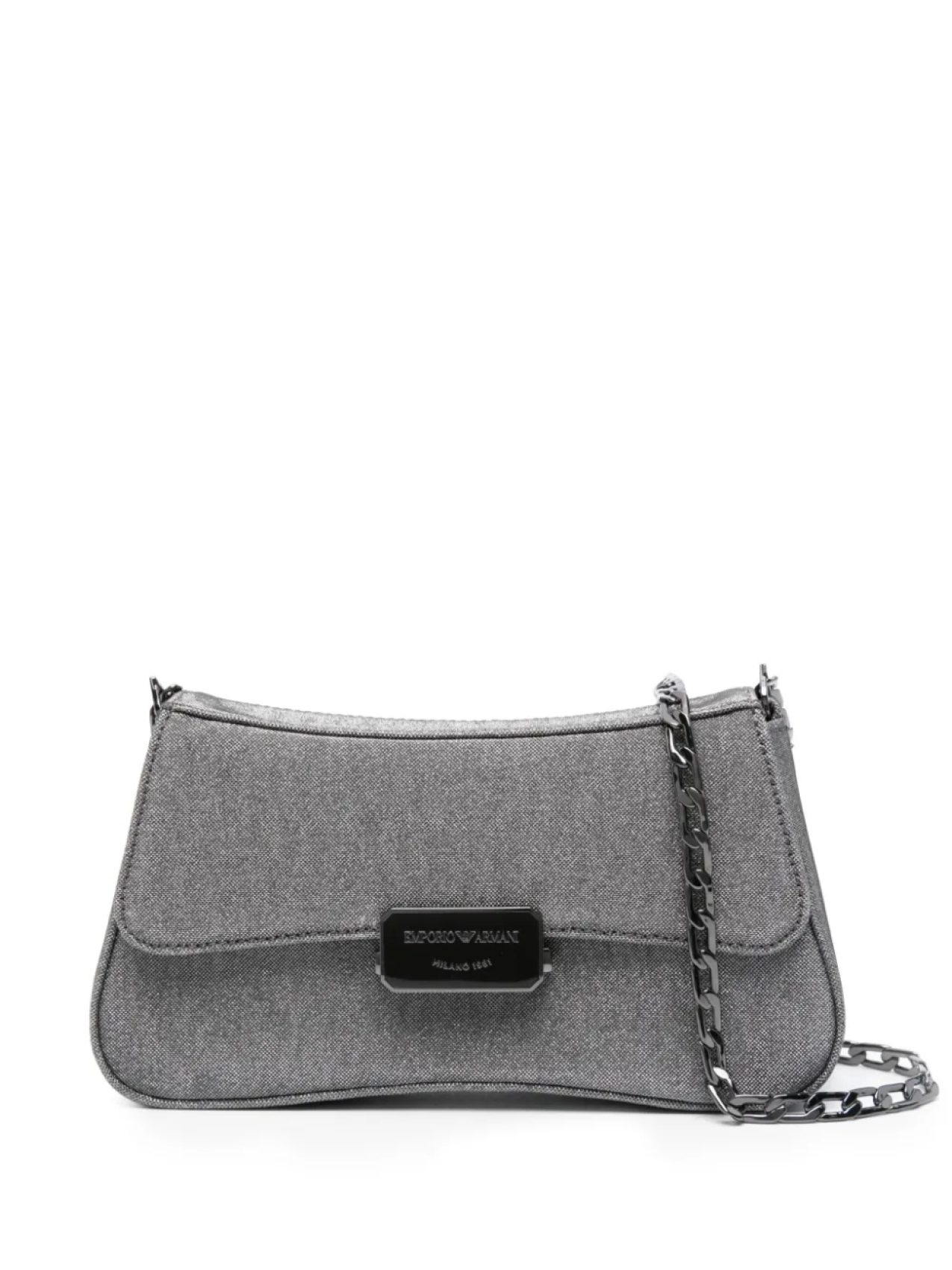 

Emporio Armani сумка на плечо с логотипом, серебряный