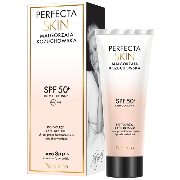 

Защитный крем с spf50+ для лица, шеи и декольте, 40 мл Perfecta Skin małgorzata kożuchowska