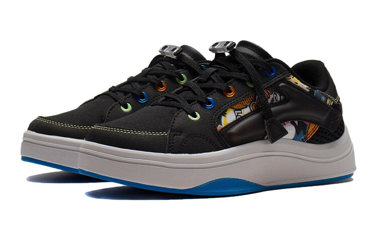 Детские кроссовки для скейтбординга YINGCHI GS Low-top, черные Lining Young — фото 3