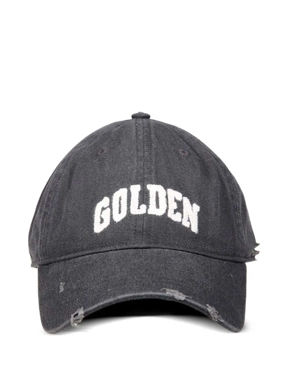 

Кепка с вышитым логотипом и эффектом потертости GOLDEN GOOSE, серый