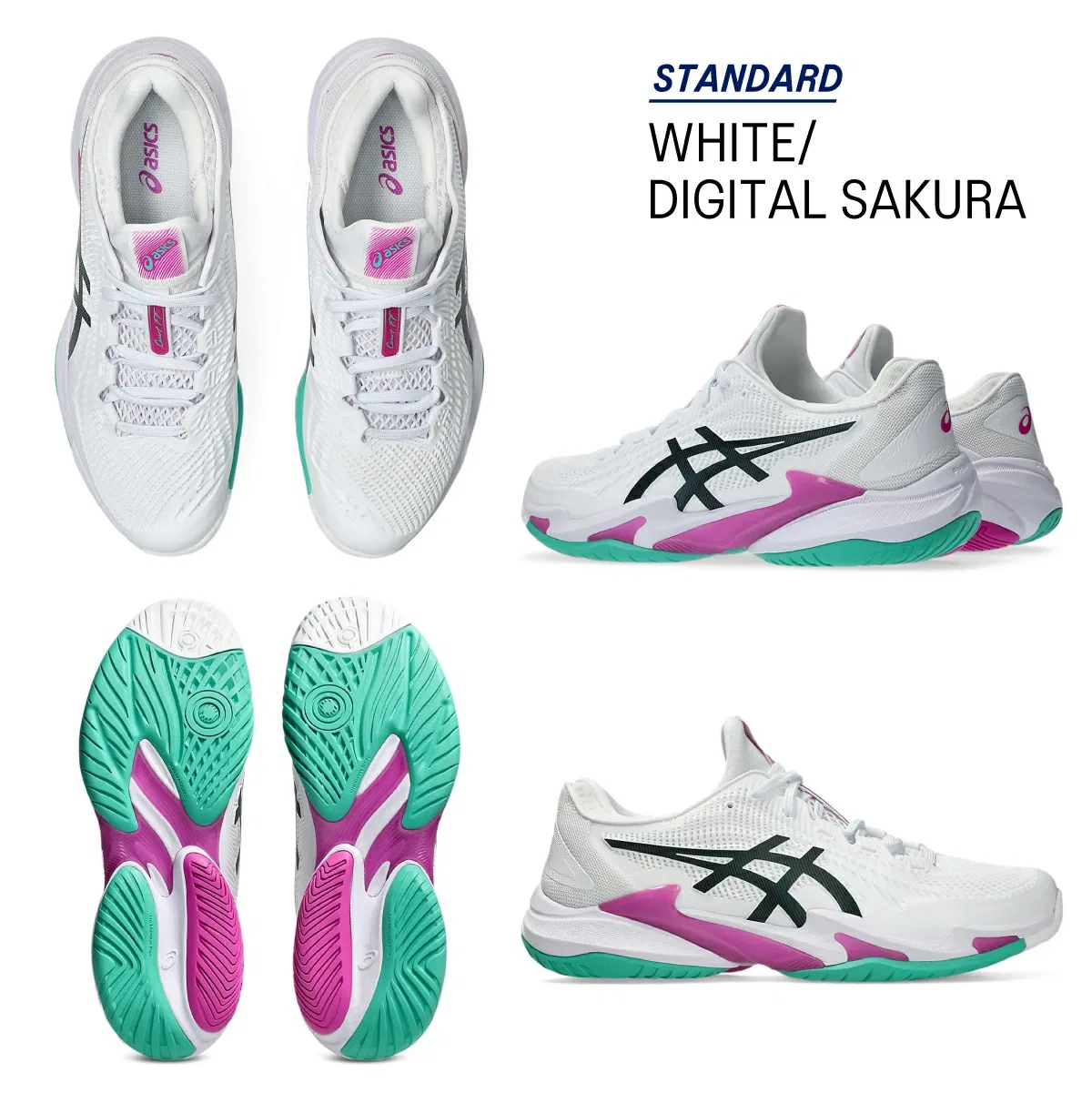 Мужские теннисные кроссовки «Court FF 3» от ASICS, Grey Blue/White — фото 2