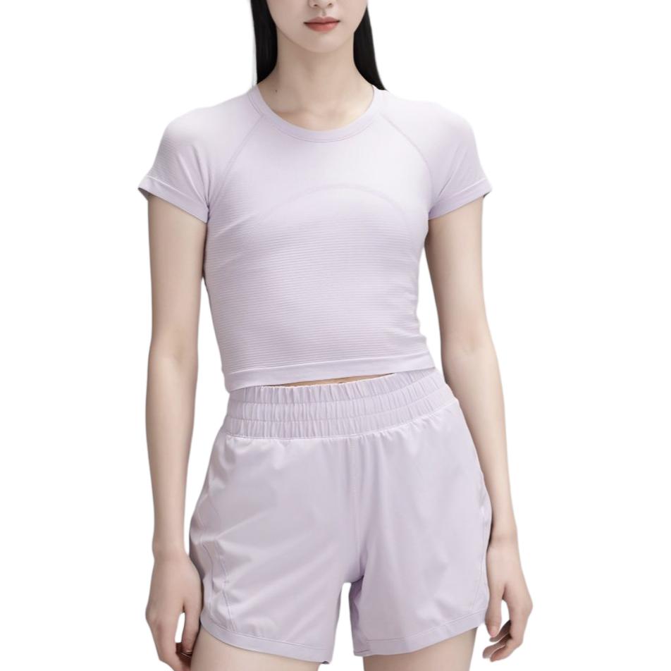 

Футболка Swiftly Tech укороченная Lululemon, сирень, Фиолетовый, Футболка Swiftly Tech укороченная Lululemon, сирень