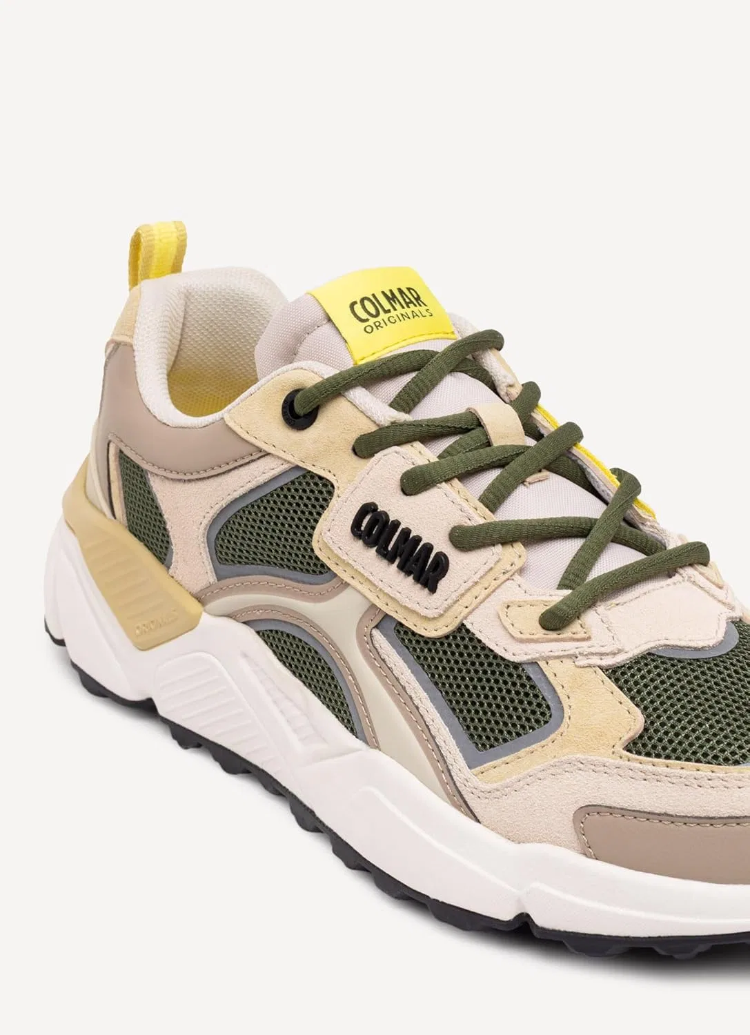 Кроссовки Colmar Unisex Garner Field Zapatillas, Military Green Warm Gray Lime — фото 3