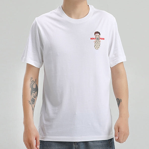 Футболка men's athleisure casual sports round neck breathable short sleeve white t-shirt Nike, белый — фото 2