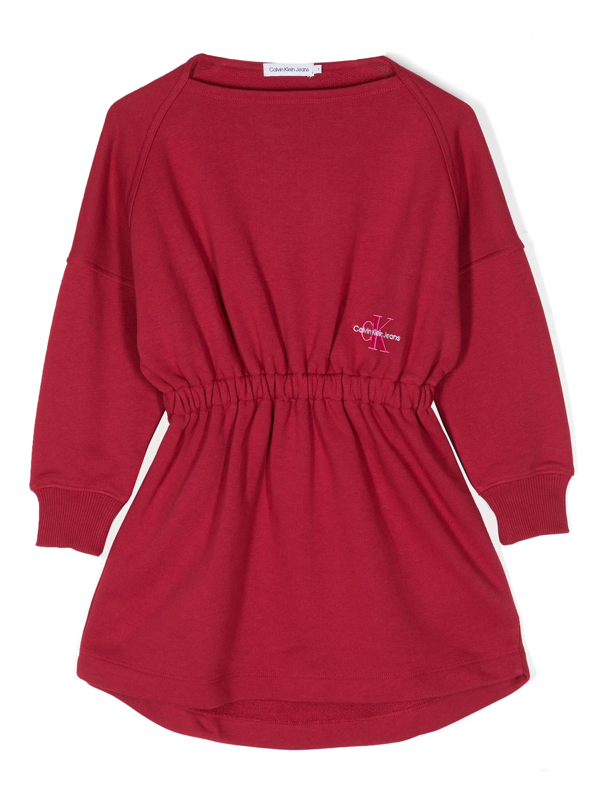 

Платье с вышитым логотипом Calvin Klein Kids, красный