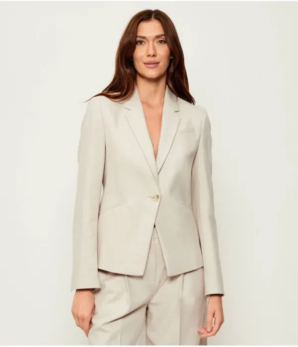 Блейзер Цзя9 slim fit Boss, бежевый