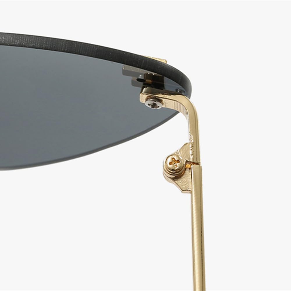 

Женские солнцезащитные очки «кошачий глаз» без оправы, винтажные линзы цвета океана, модные, стильные, роскошные солнцезащитные очки с градиентным переходом цвета LVTFCO, Brown