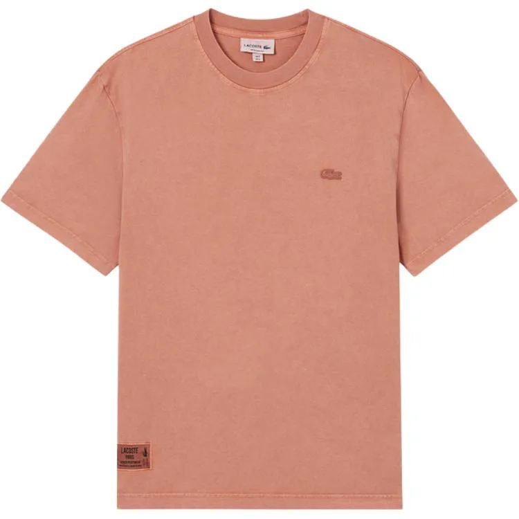 Футболка унисекс LACOSTE, классический стиль, красно-коричневый