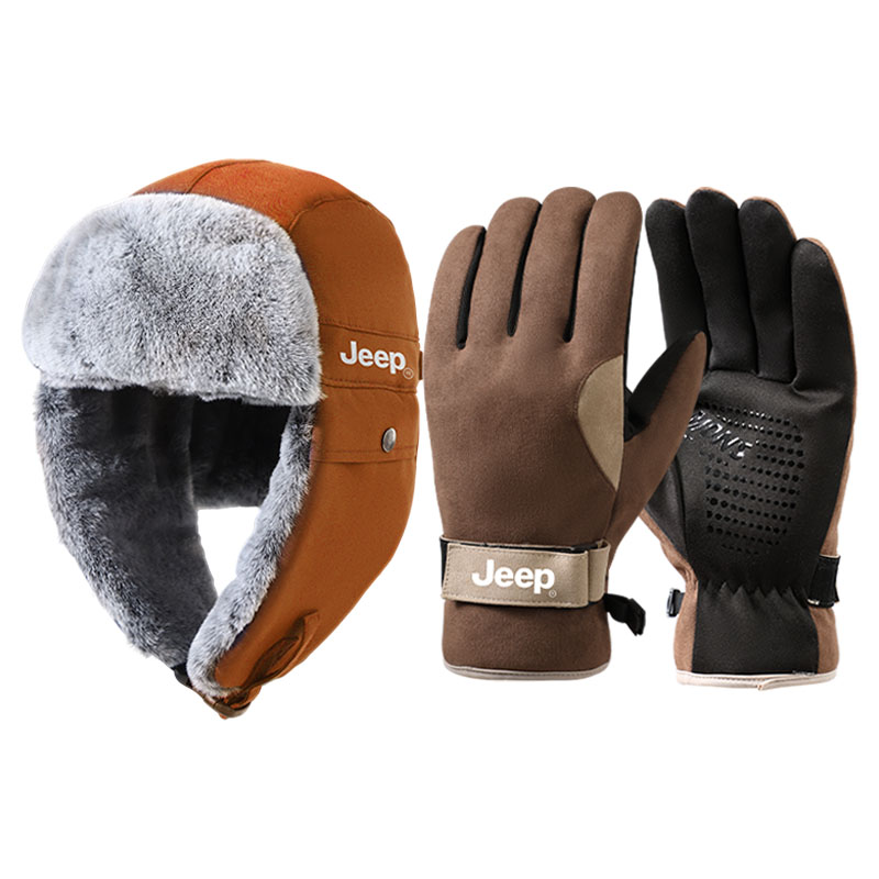 

Шапка-треух мужская Jeep, коричневый