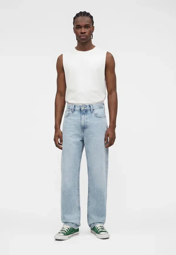 Джинсы свободного кроя Gap, light blue denim, светло-голубой деним — фото 4