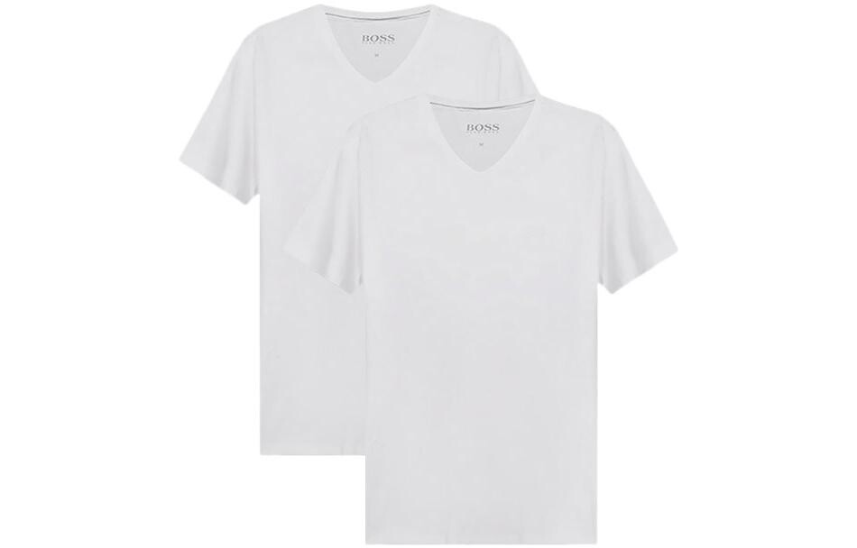 

HUGO BOSS Мужская футболка, Набор из 2 шт. (Белый + Белый)