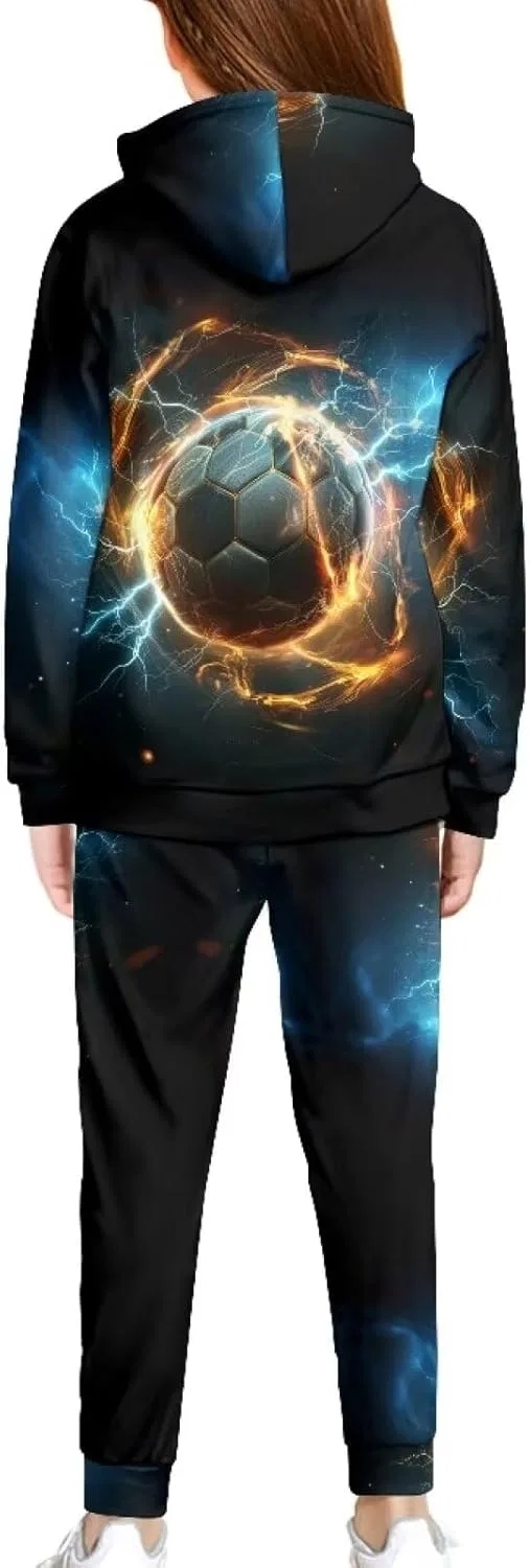 Детский спортивный костюм с принтом Yuuxorilu, 2 предмета, Cool Soccer Patternss — фото 2