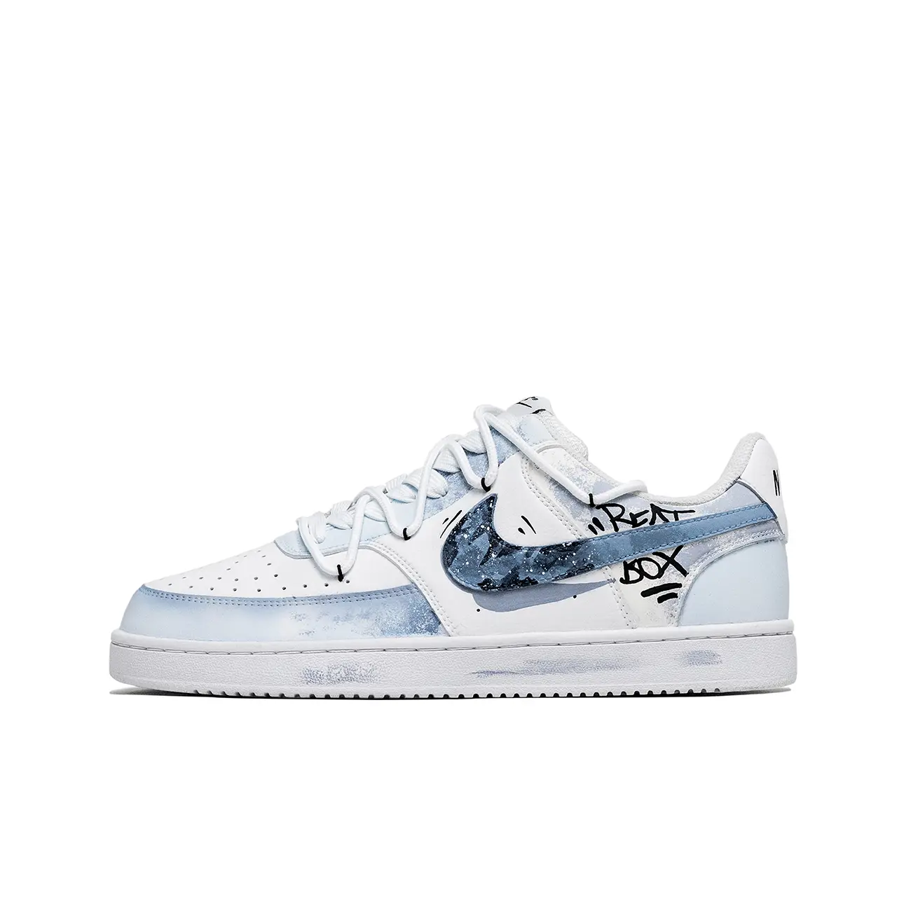 

Nike Кроссовки Court Vision 1 с низким верхом, нескользящие, водонепроницаемые, мужские, сине-белые