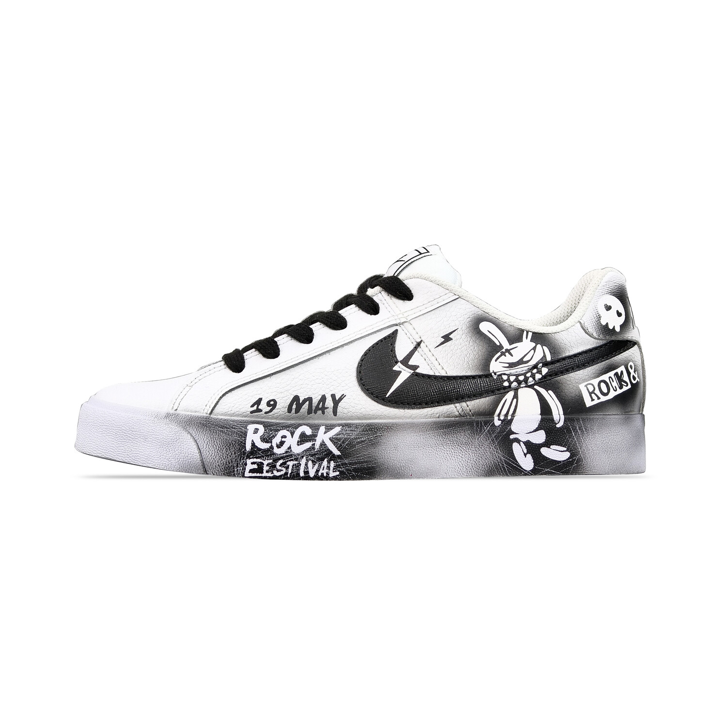 

Кроссовки Nike Court Royale Skateboarding Shoes Women's Low-top Black, черный