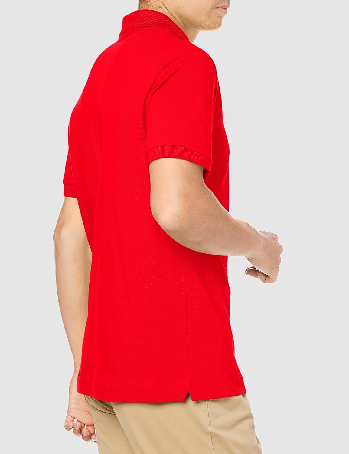 Мужская поло-рубашка Lacoste Regular Fit Stretch Paris (с коротким рукавом) PH5522L (старый цвет), красный — фото 4