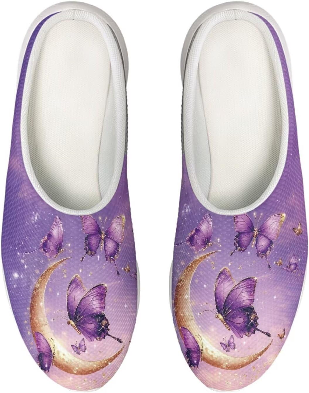 

Садовые сабо Forchrinse Colorful Butterfly унисекс для взрослых, для мужчин и женщин, тапочки-мюли для прогулок, удобные тапочки, пляжные сандалии, легкие, Butterfly Moon