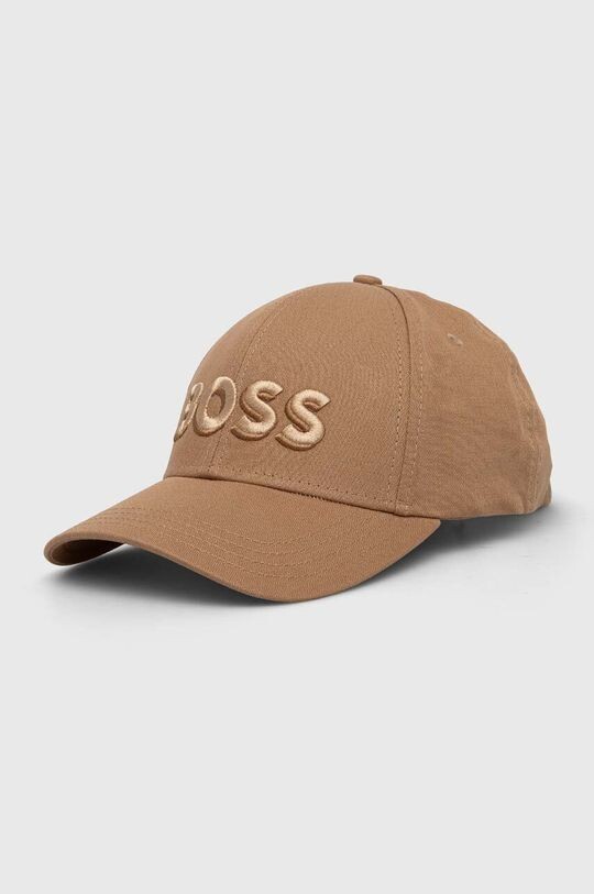 

Хлопковая бейсболка Boss, бежевый