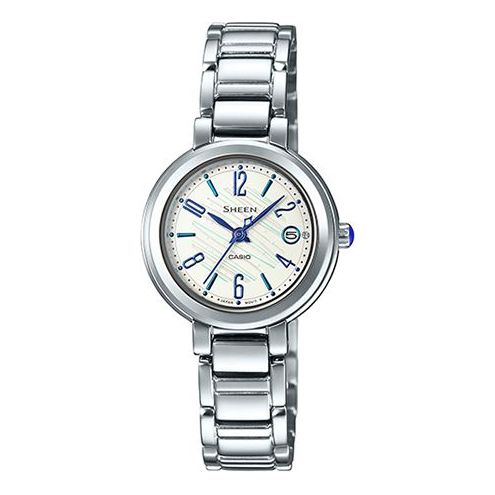 

Часы CASIO Waterproof SHEEN Quartz Sapphire Crystal Blue Analog, синий