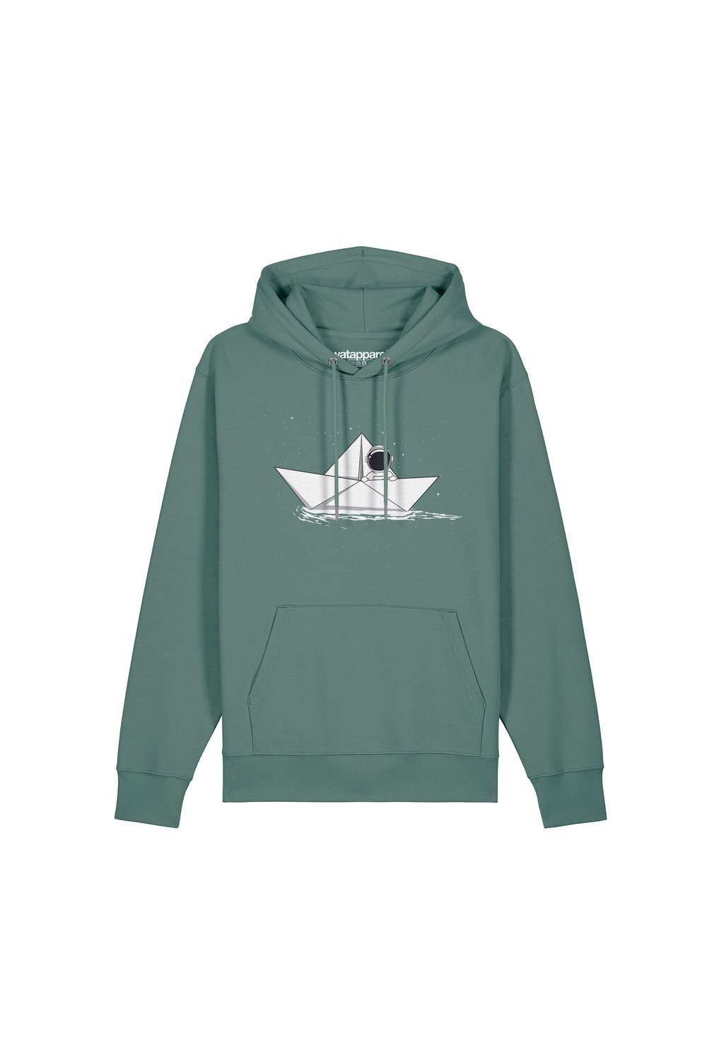 

Толстовка с капюшоном ASTRONAUT IN PAPER BOAT watapparel, темно-зеленый