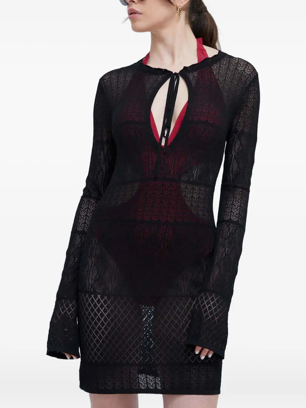 

Пляжное платье с кружевом Desigual, черный