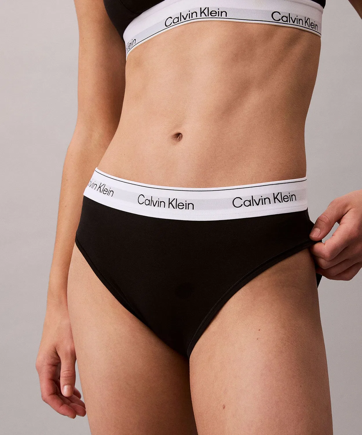 Бикини-шорты Calvin Klein Icon Cotton высокие черные