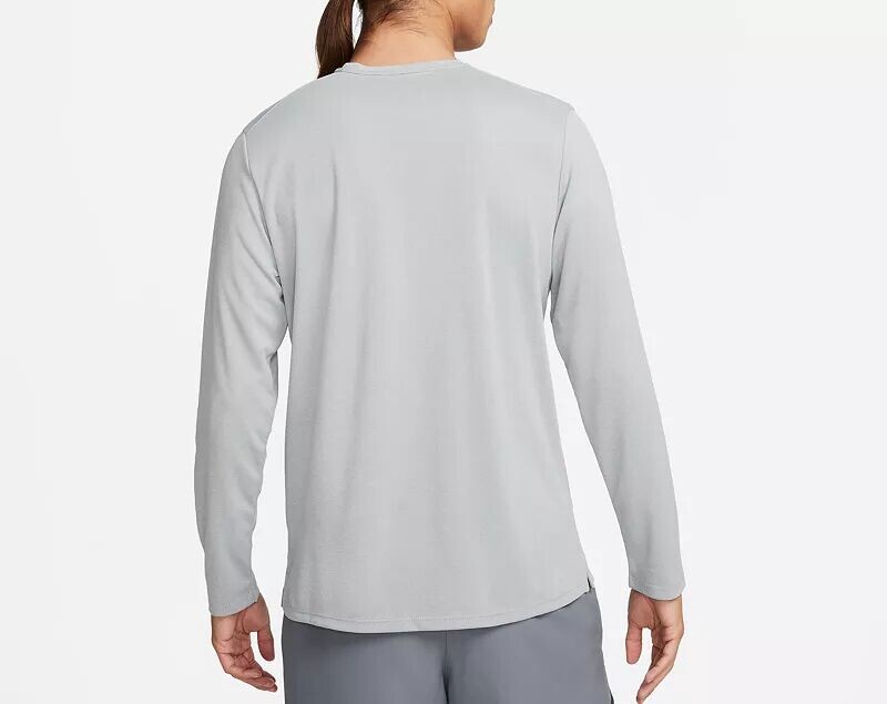 Мужская беговая футболка с длинными рукавами Nike Dri-FIT UV Miler, серый — фото 3