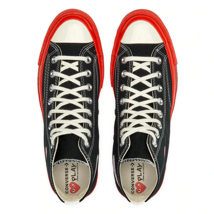 Мужские черные кроссовки Comme Des Garcons Play X Converse, черный — фото 3
