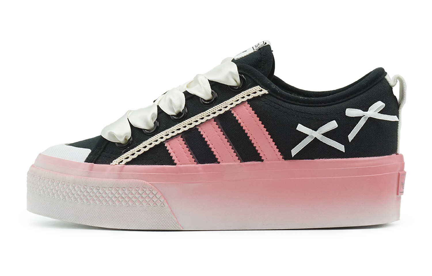 

Кроссовки adidas originals NIZZA Hi Xy22 Skateboarding Shoes Women's Low-top Black/pink, черный