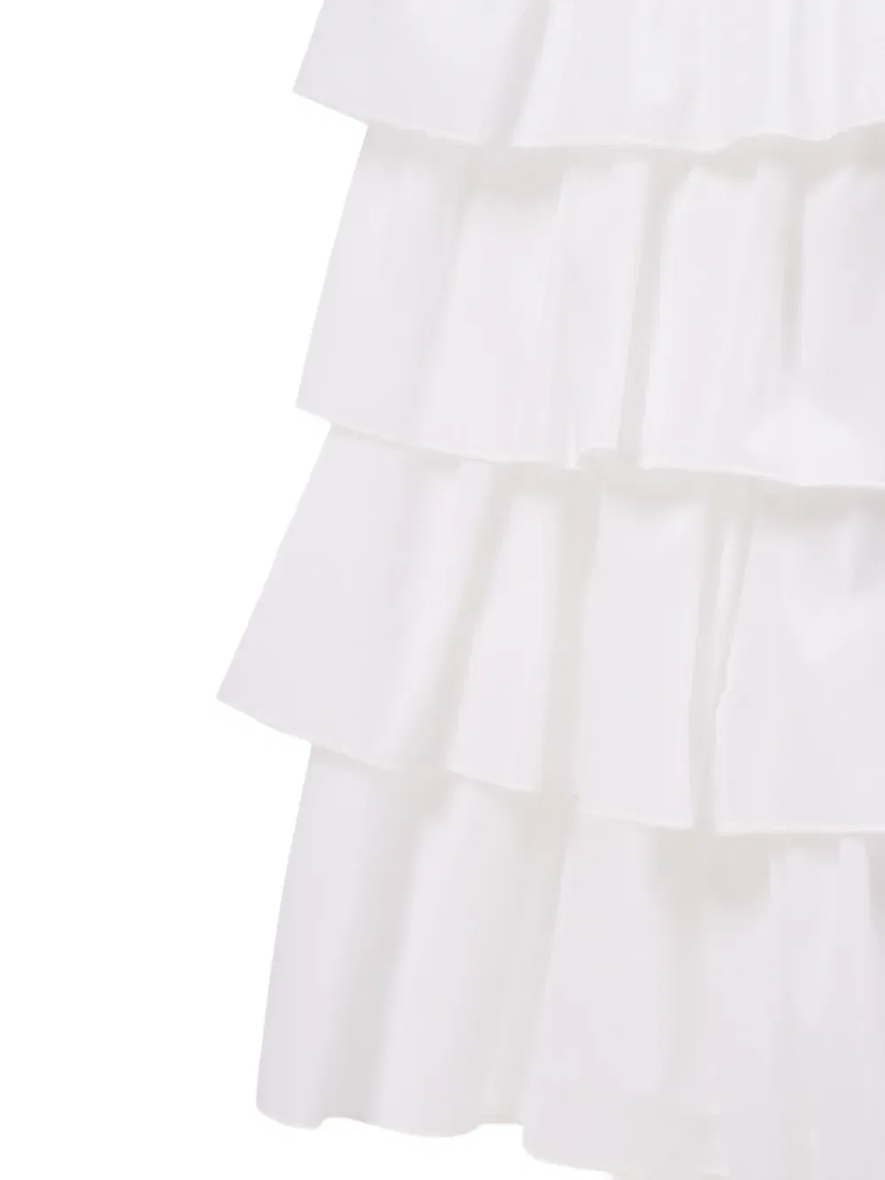Платье с вышивкой и оборками Ermanno Scervino Junior, белый — фото 3